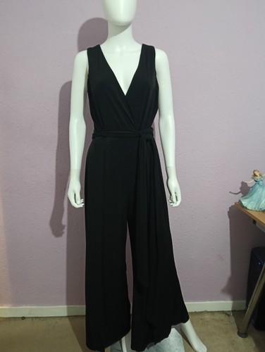 Freemans black jersey jumpsuit - jersey,