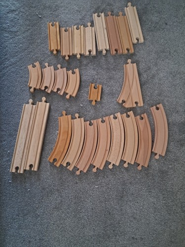 Wooden railway track - wooden, 24