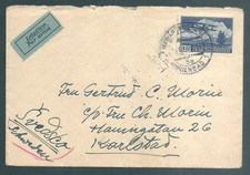 CZECHOSLOVAKIA 1938 airmail cover to Sweden