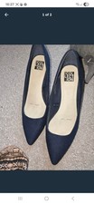 Ladies Shoes Heels Size 3 Debhanams Navy Suede Court Shoes Slip On Court Shoes 3