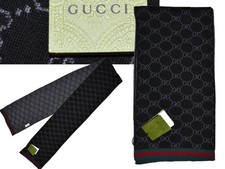 GUCCI Scarf 100% Wool Made Italy GU02 T1P