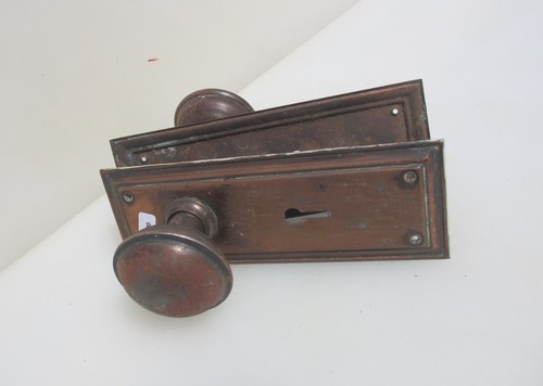Vintage bronze door knobs - bronze,