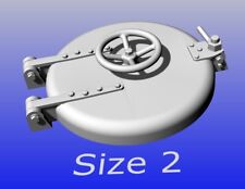 Model Boat Fitting - Deck Hatch - Style 3 - Size 2  - 20mm dia. - 5 Pack