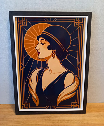 Art deco woman - art,