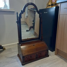 Antique Victorian Walnut Dressing Table Mirror