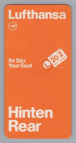 Lufthansa boarding pass - lufthansa,