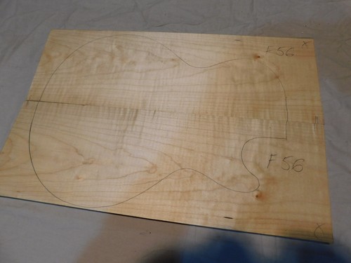 Flame maple carved top - flame, for