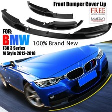 Front Bumper Lip Splitter Spoiler Gloss Blk For BMW 3 Series F30 M Sport 12-18