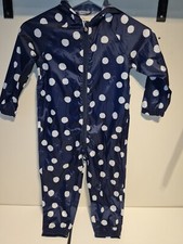 Mothercare 3-4yrs blue spotty all in one Puddle Suit girls