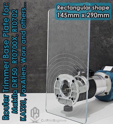 Rectangular router base plate - rectangular,
