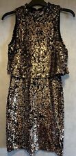 H&M Gold Black sequin dress