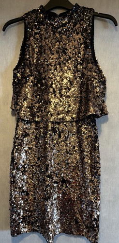 Gold black sequin dress - h&m,