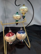 4- Glass CHRISTMAS ORNAMENTS