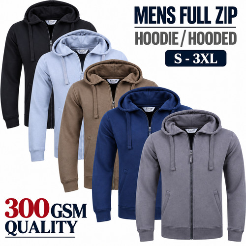Mens plain fleece zip top - mens,