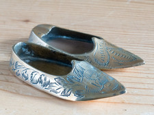 Two Brass Slippers Shoes