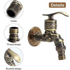 Zinc Alloy Garden Tap 12 Inch