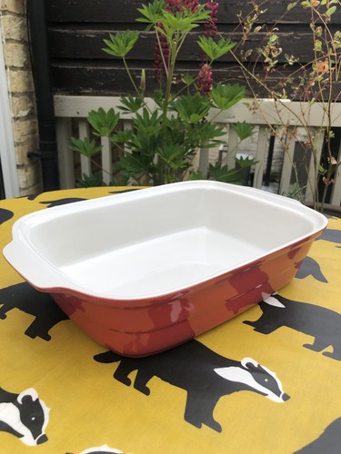 Retro pyrex oven - dish, ceramic
