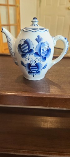 Gzhel porcelain blue white - gzhel,