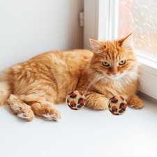 10 Pcs Leopard Print Cat Ball Baby Indoor Toy Interactive for Cats