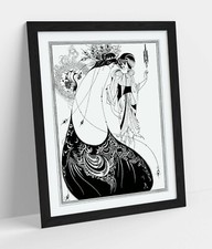 AUBREY BEARDSLEY, PEACOCK SKIRT -ART FRAMED POSTER PICTURE PRINT ARTWORK