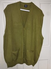 TSE 100% Cashmere Men's V Neck Sleeveless Cardigan - size XXL 