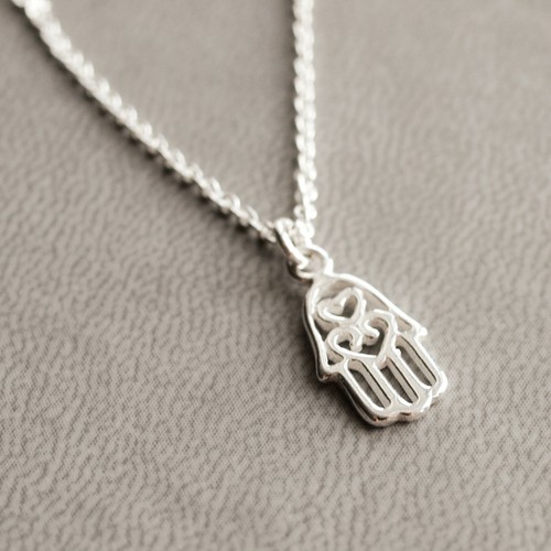 Sterling silver hamsa hand - sterling,