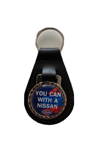 Black leather keyring - , fob