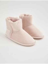 LIGHT PINK COSY SLIPPER BOOTS MEDIUM