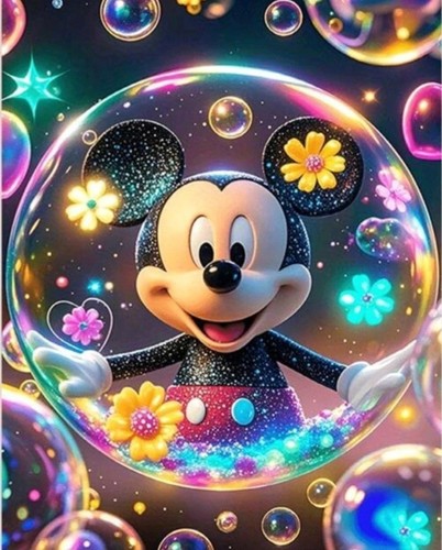 Mickey mouse 11ct stamped - mouse,