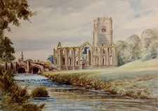 Signed Original Watercolour Painting by William E Parker Unframed Landscape VGC