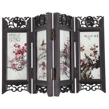 Small Folding Screen Chinese Style Folding Screen Chinese Art Desktop Decoration