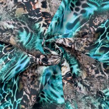 Snake Leopard Print Power Mesh