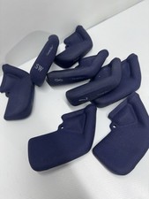 Collection 8x dark blue rubber golf club headcovers