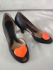 Vivienne Westwood Leather shoes With Bright Neon Statement Heart, Size UK 4, 37
