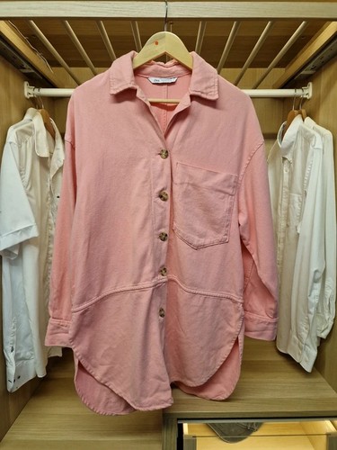 Zara womens pink overshirt - zara,
