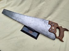 WOODWORKING HAND SAW  VINTAGE 26" ~ 7 TPI 'WARRANTED  SUPERRIOR OLD TOOLS (NR)