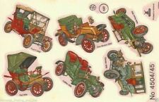 4x pc Ceramic Waterslide Transfers/Decals Vintage/Classic Cars 45mm Mulder Slide