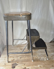 Vintage Prestige Fold Out Step Stool/Kitchen Steps - Mid Century - Brown (SHOP)
