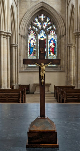 Antique altar crucifix - antique,