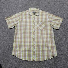 Men’s Regatta Beige Checked Shirt Short Sleeve Buttoned Size XL, 46 inch