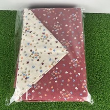 Vintage Single Bed Sheet Set Rosealee MaroonFloral 2 Flat 1 P/Case 160x254