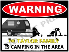 Personalized Camping Sign -