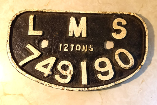 Railwayana lms wagon plate - lms,