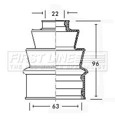Drive shaft bellow kit - drive,