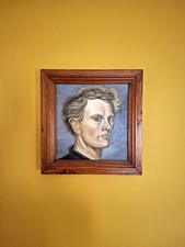 Original Acrylic Portrait By Patricia Fox. Framed 