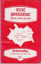 WEST YORKSHIRE BUS TIMETABLE BOOK MAY 1956