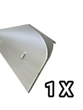 1 Corner Kitchen Worktop Joiner Joint Edge Edging Trim Cover Bright Silver 615mm