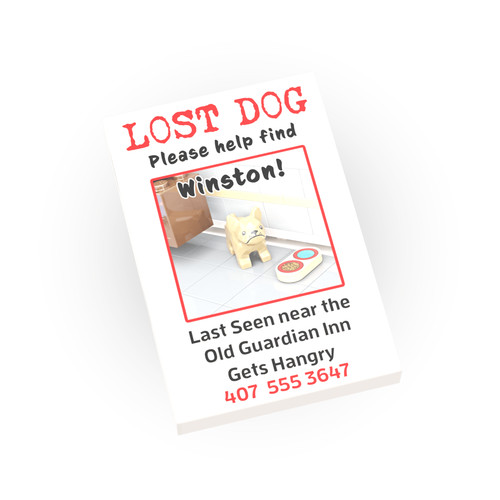 Lost dog poster custom - -,
