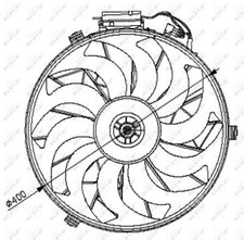 FAN, RADIATOR FOR BMW E36 E34