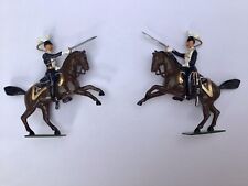 William Britains metal soldiers pair  17th Lancers Officer on horse 40196 